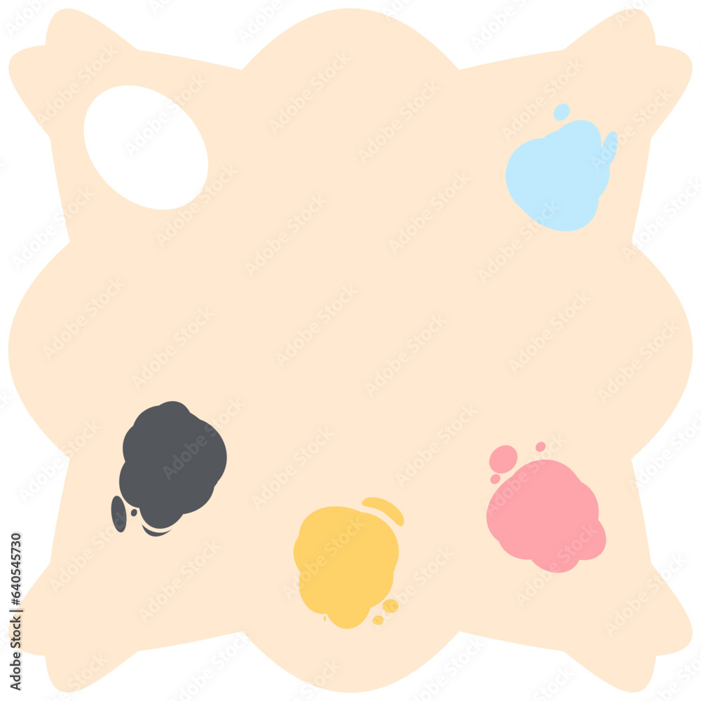 Color palette painting board basic shape
Color palette painting board basic shape