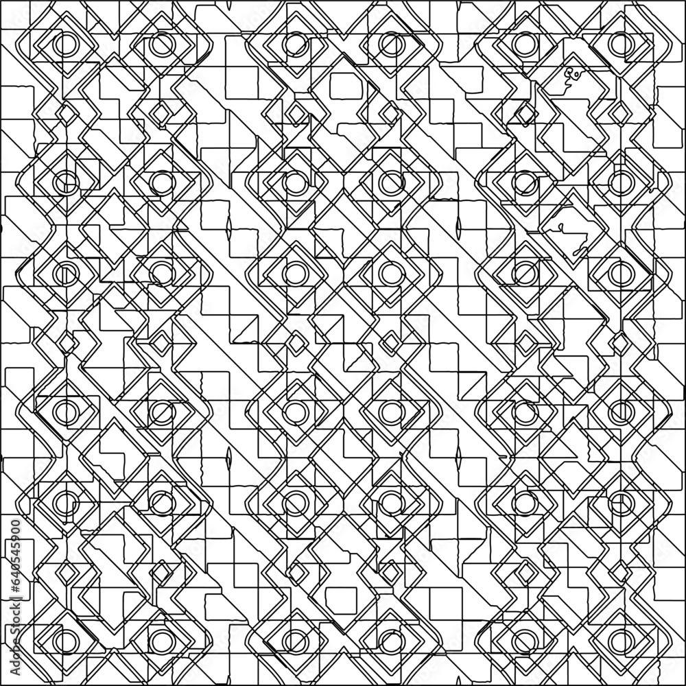 Stylish texture with figures from lines.Abstract geometric black and white pattern for web page, textures, card, poster, fabric, textile. Monochrome graphic repeating design. Stylish texture with figures from lines.Abstract geometric black and white pattern for web page, textures, card, poster, fabric, textile. Monochrome graphic repeating design.