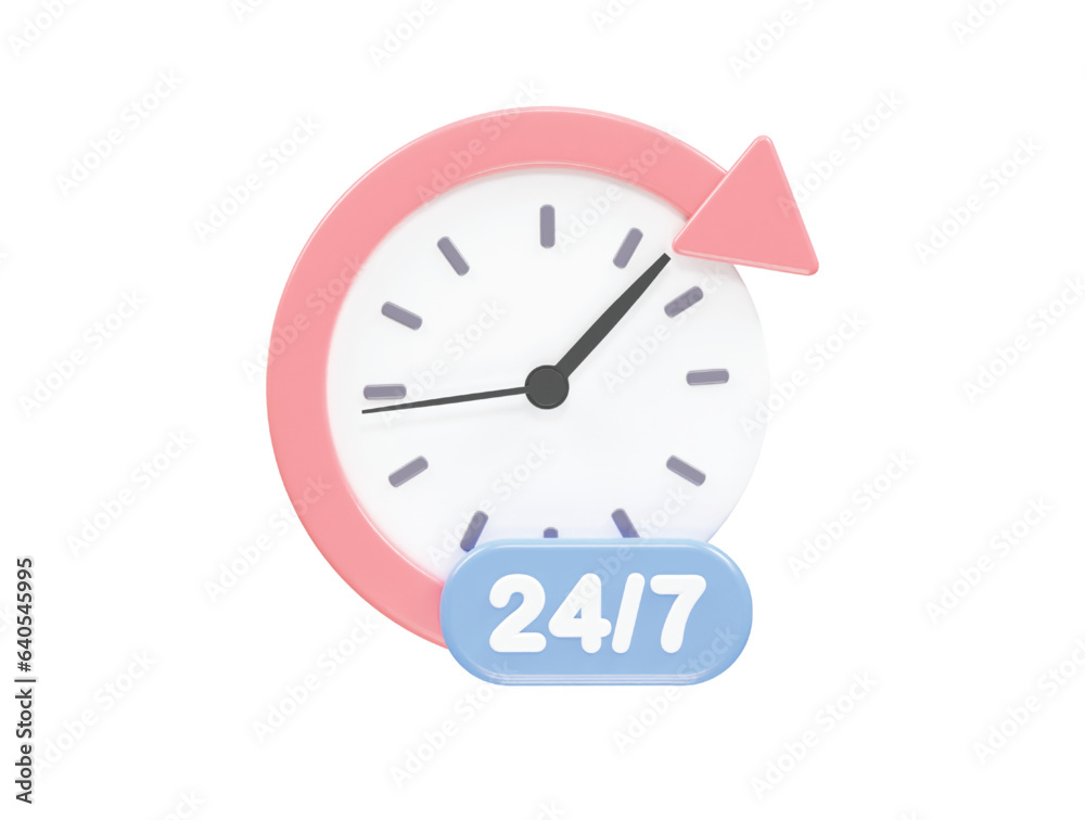 24/7 icon vector text effect illustration 24/7 icon vector text effect illustration
