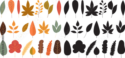 autumn leaves on white background vector