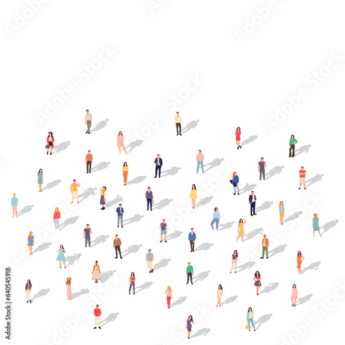 standing people on white background vector