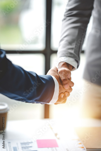Konstfotografi business partner handshake concept Colleagues shaking hands Successful deal after a great meeting
