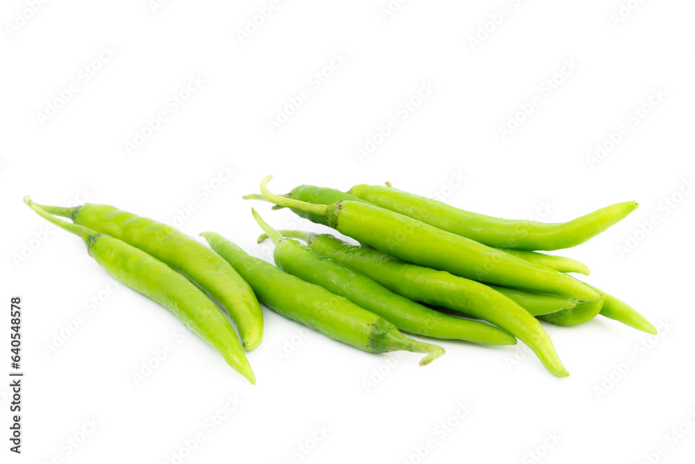 green chili pepper isolated on white background green chili pepper isolated on white background