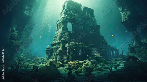 Lost civilization's underwater ruins © javier