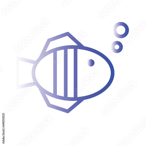 Beach Fish Ocean Gradient Icon