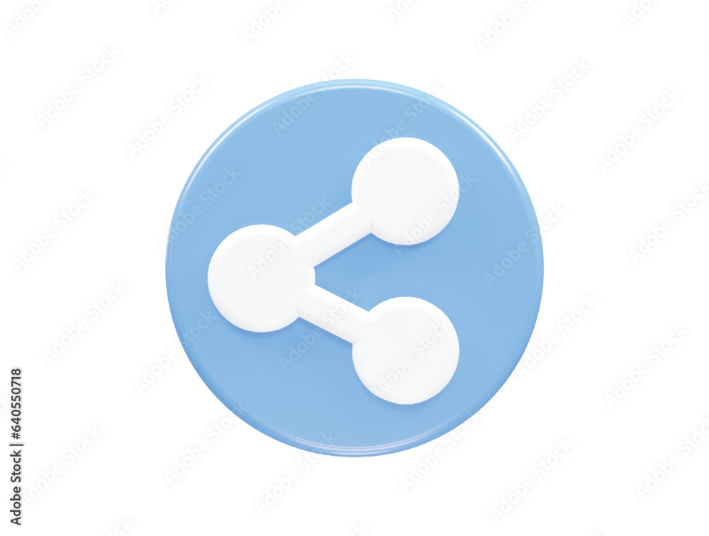 Share icon 3d rendering vector transparent Share icon 3d rendering vector transparent