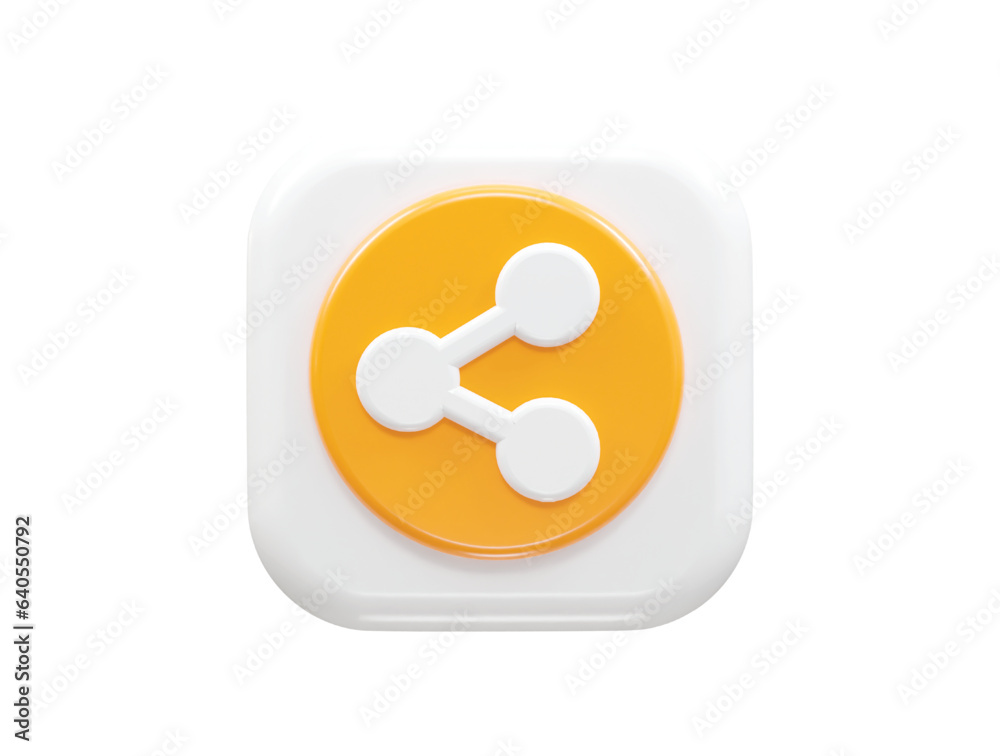 Share icon 3d rendering vector transparent Share icon 3d rendering vector transparent
