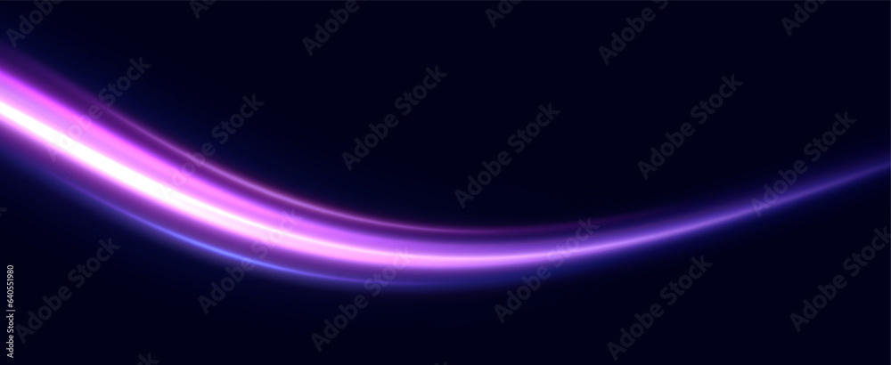 neon multicolored glowing swirl. The effect of movement with the speed of light pink purple color. Easy trail. Shiny wavy path. Vector. neon multicolored glowing swirl. The effect of movement with the speed of light pink purple color. Easy trail. Shiny wavy path. Vector.