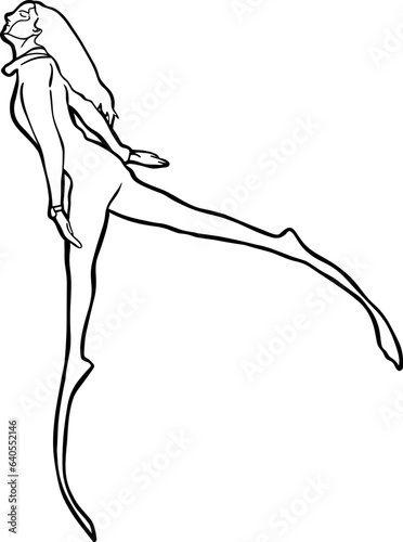 freediving girl under water clipart

