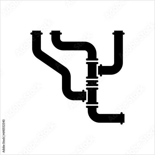 Pipe Icon, Pipe Fitting Icon, Water, Gas, Oil Pipeline, Plumbing Work