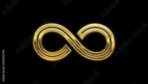 Infinity symbol icon gold golden