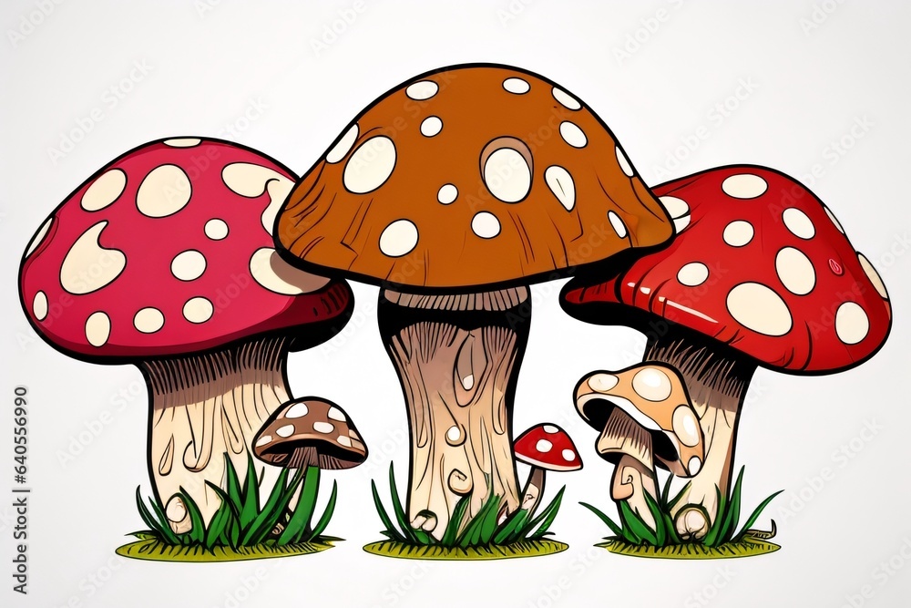 Fungi Fusion Dripping Cartoon Mushroom Graphic Design Ai Generative Fungi Fusion Dripping Cartoon Mushroom Graphic Design Ai Generative