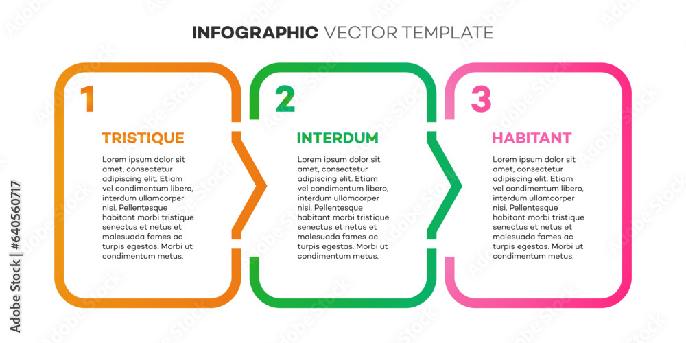 Infographic template timeline process 3 option or step line color style frame vector for presentation 10 eps Infographic template timeline process 3 option or step line color style frame vector for presentation 10 eps