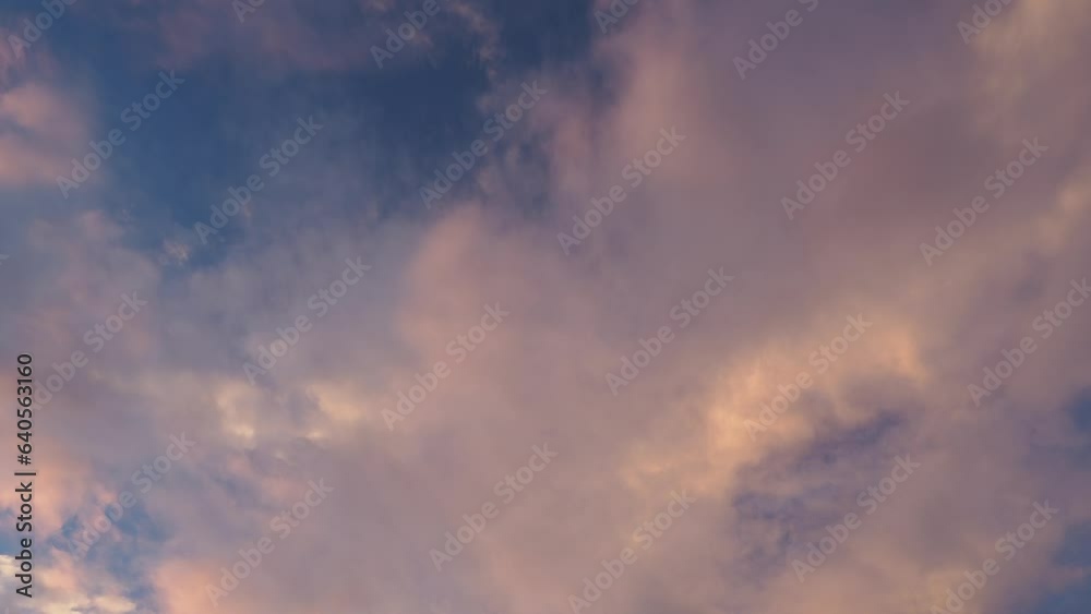 朝焼け 青空と雲 微速度撮影 朝焼け 青空と雲 微速度撮影