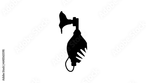 manual medical ventilator silhouette