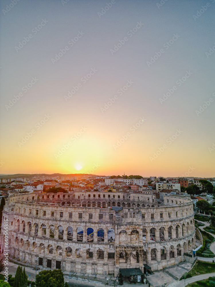 view of the colosseum