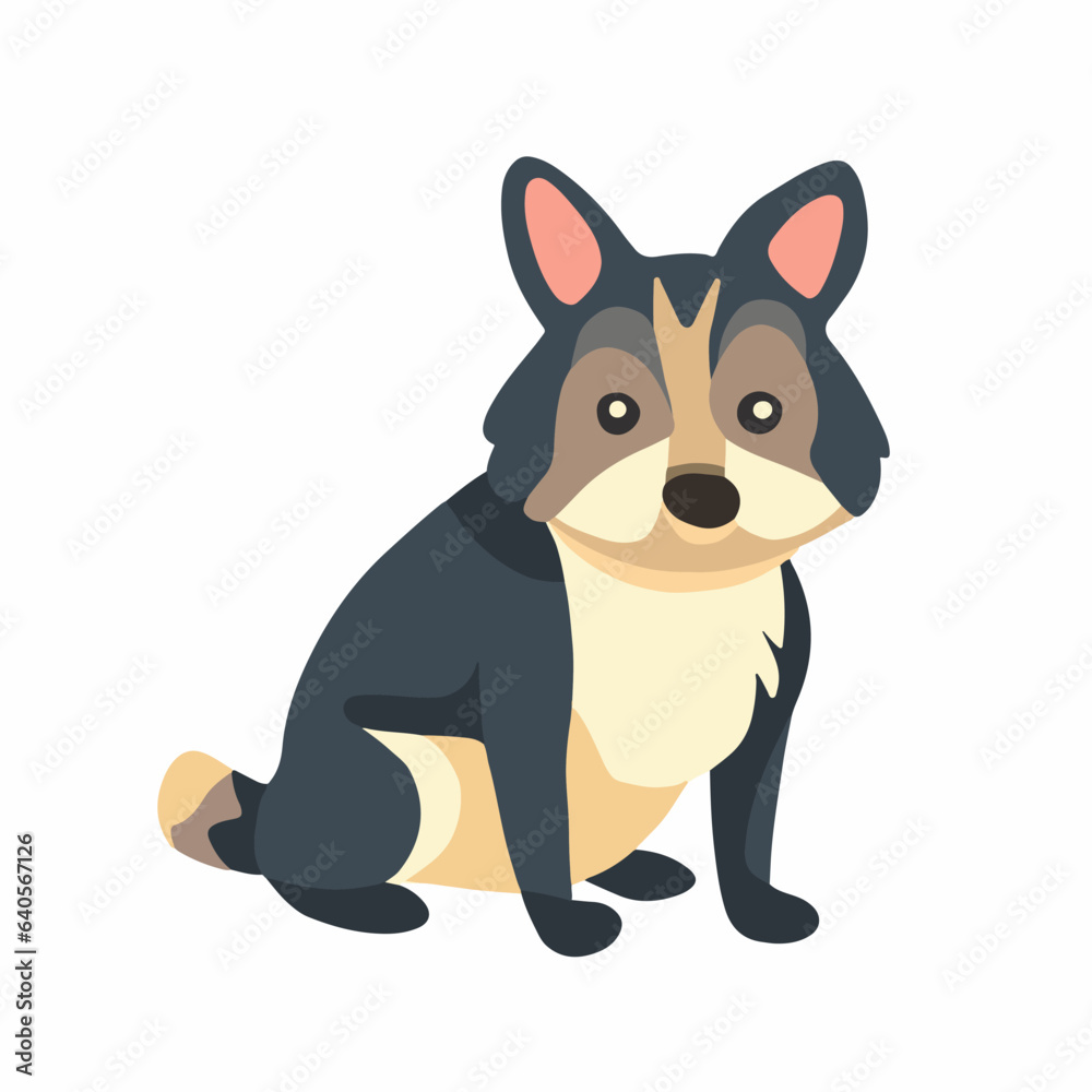 Vector isolated illustration of a dog on a white background. Vector isolated illustration of a dog on a white background.