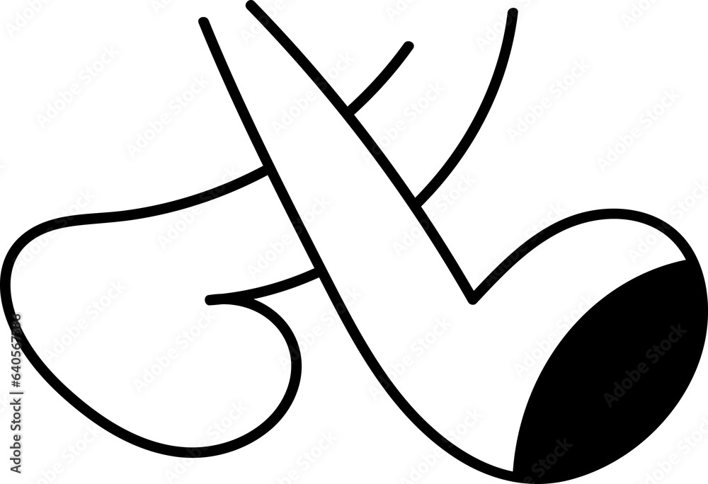 Comic leg with shoes illustration Comic leg with shoes illustration