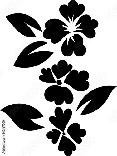 chinese flower illustration elements draw
