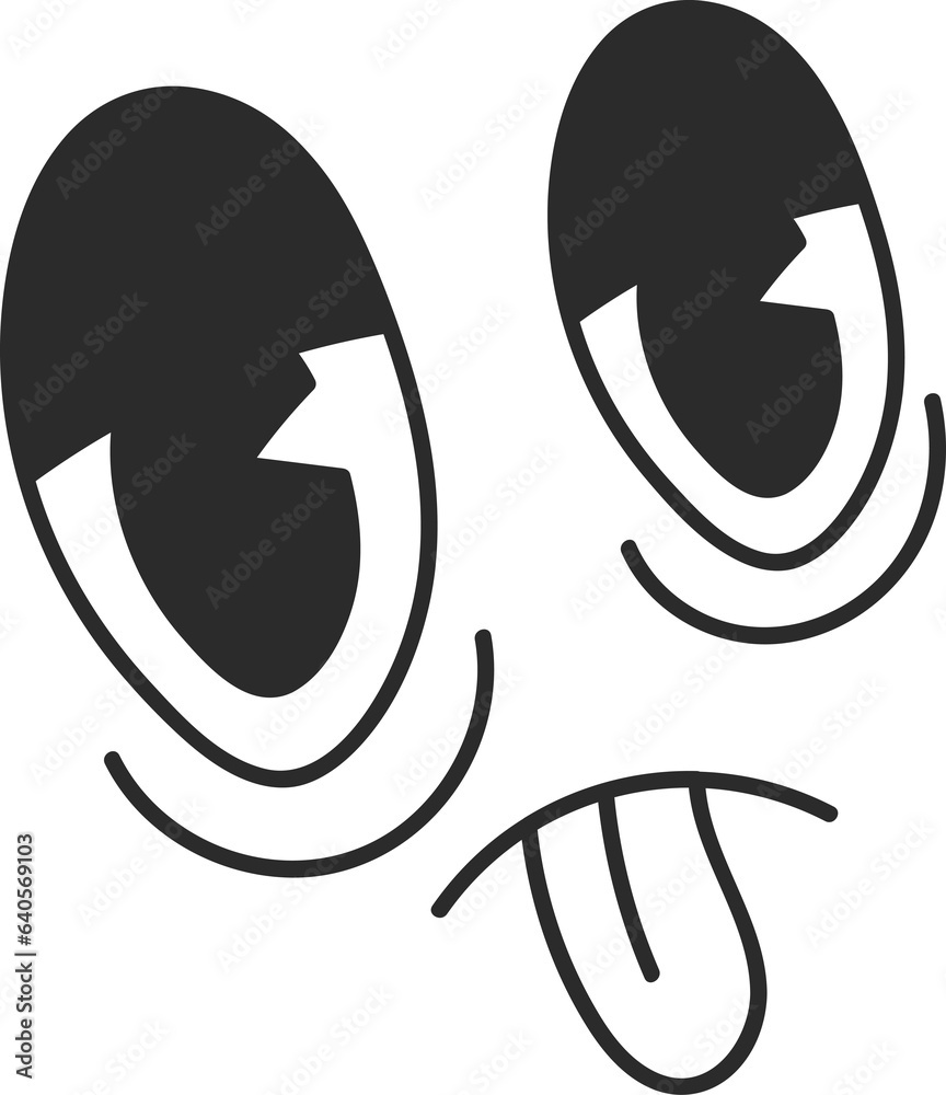Comic face character illustration Comic face character illustration