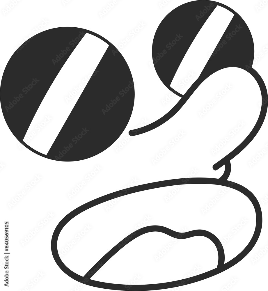 Comic face with glasses illustration Comic face with glasses illustration
