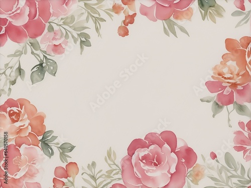 Background floral watercolor wallpaper texture. AI Generated