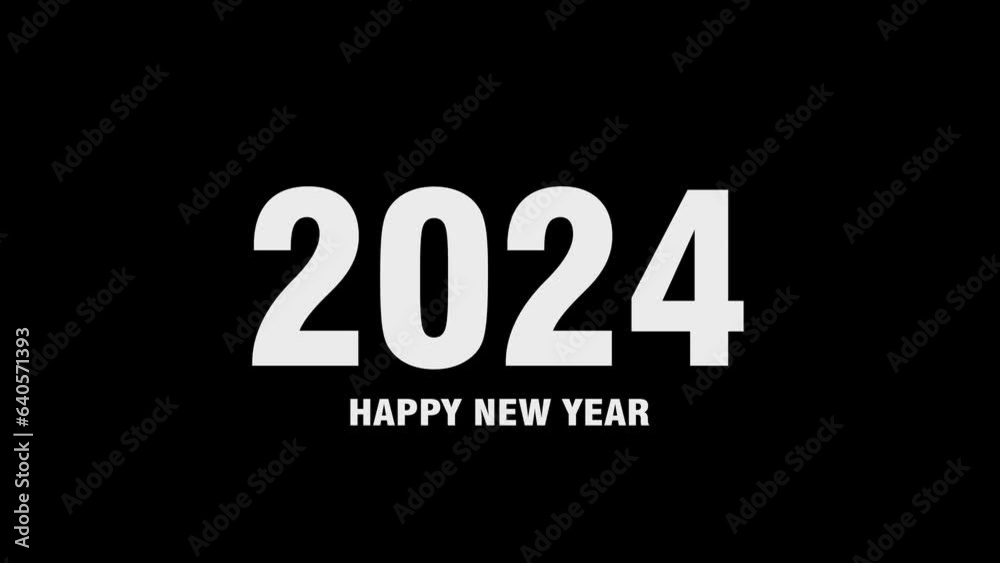 Rolling 2024 Text Animation. 2024 Happy new year - Happy 2024 New year Rolling 2024 Text Animation. 2024 Happy new year - Happy 2024 New year