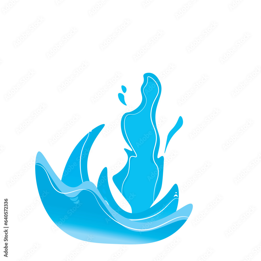 Water Splashing Illustration Water Splashing Illustration
