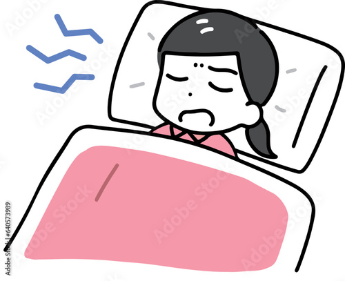 寝ているときにいびきをかく女性