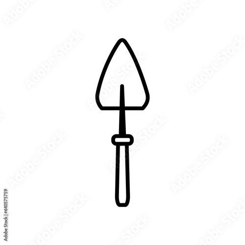 trowel line icon