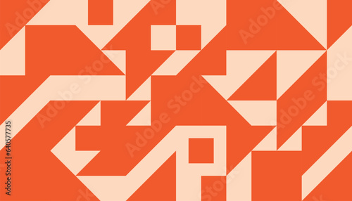 Abstract geometric pattern design background vector. Wallpaper design with triangle, square and polygon shape. Modern and trendy illustration perfect for decor, cover, print, banner. 