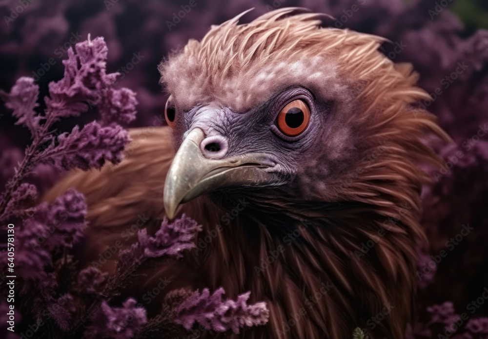 Obraz premium predatory bird in field