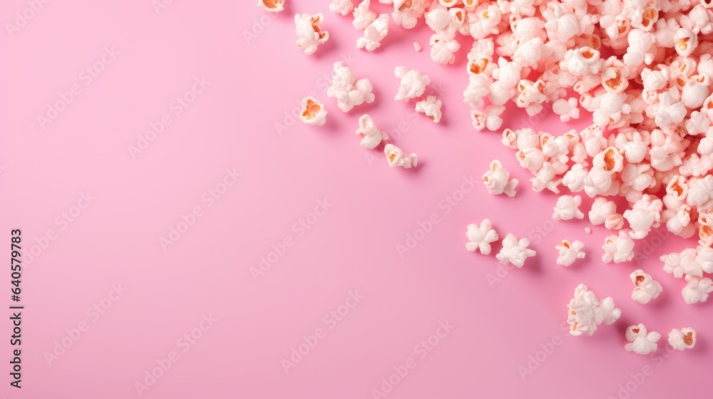 Popcorn with pink backdrop Popcorn with pink backdrop