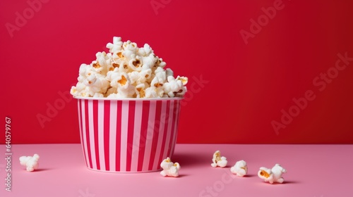Popcorn with pink backdrop