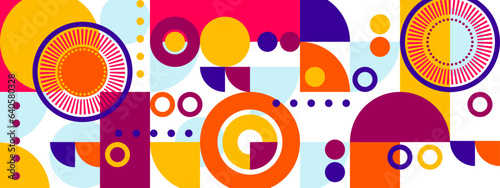 vector flat design geometric and mosaic pattern