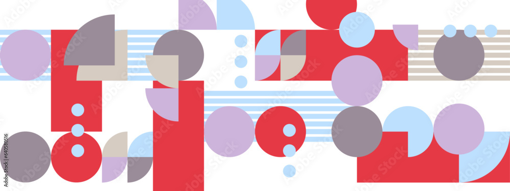 vector flat colorful geometric shapes background