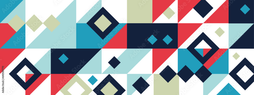 vector flat colorful geometric shapes background