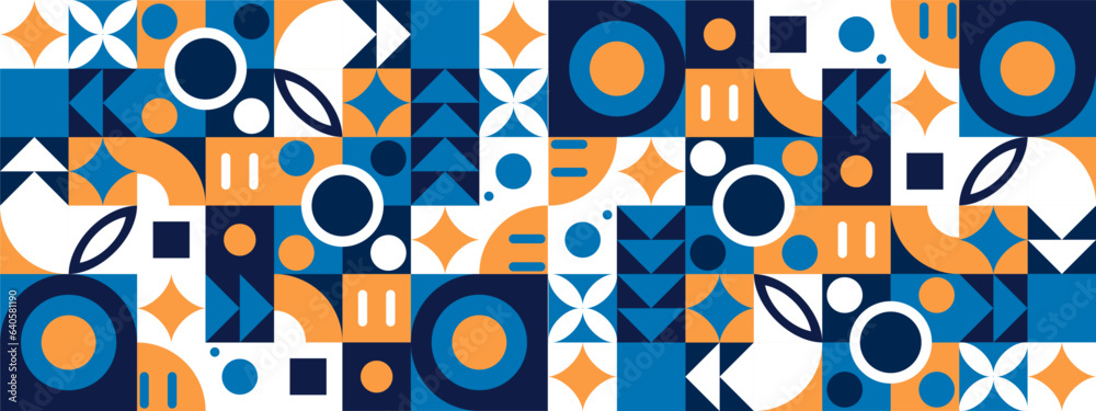 vector colorful mosaic horizontal template