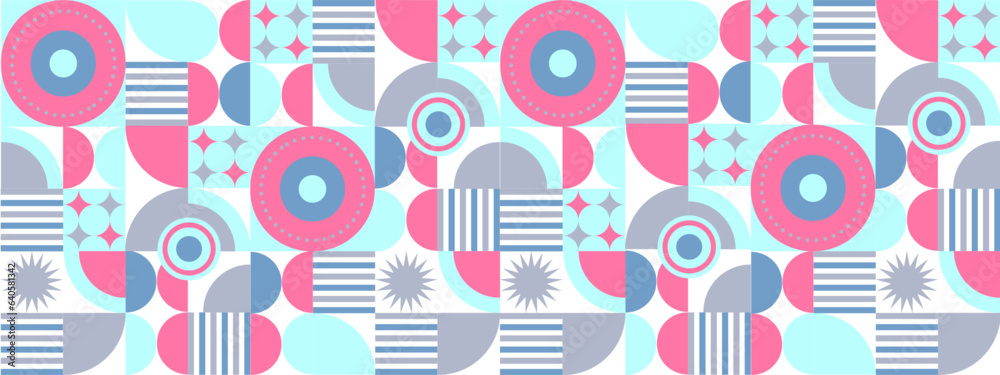 vector flat mosaic horizontal banner template vector flat mosaic horizontal banner template