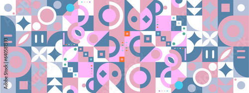 Wallpaper Mural vector flat mosaic horizontal banner template Torontodigital.ca