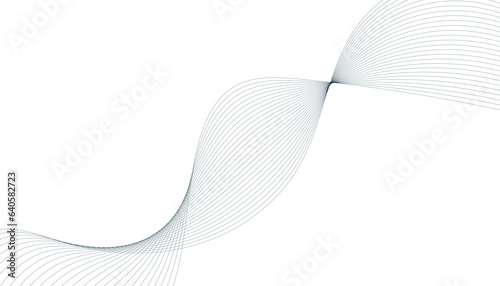 Abstract wave element for design. Digital frequency track equalizer. Stylized line art background. Vector illustration. Wave with lines created using the blend tool. Curved wavy line, smooth stripe. © VectorStockStuff