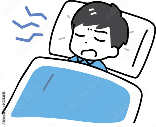 寝ているときにいびきをかく男性