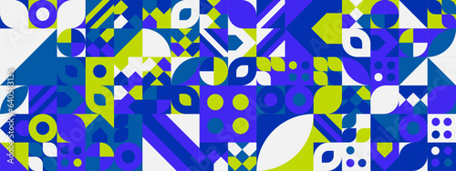 Fototapeta Naklejka Na Ścianę i Meble -  Colorful modern geometric banner with shapes