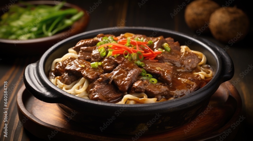 Fototapeta premium beef noodles