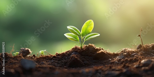 From seed to sapling. Nurturing nature promise. Cultivating hope. Planting seeds of tomorrow. Eco friendly evolution. Beauty of green growth #640589925