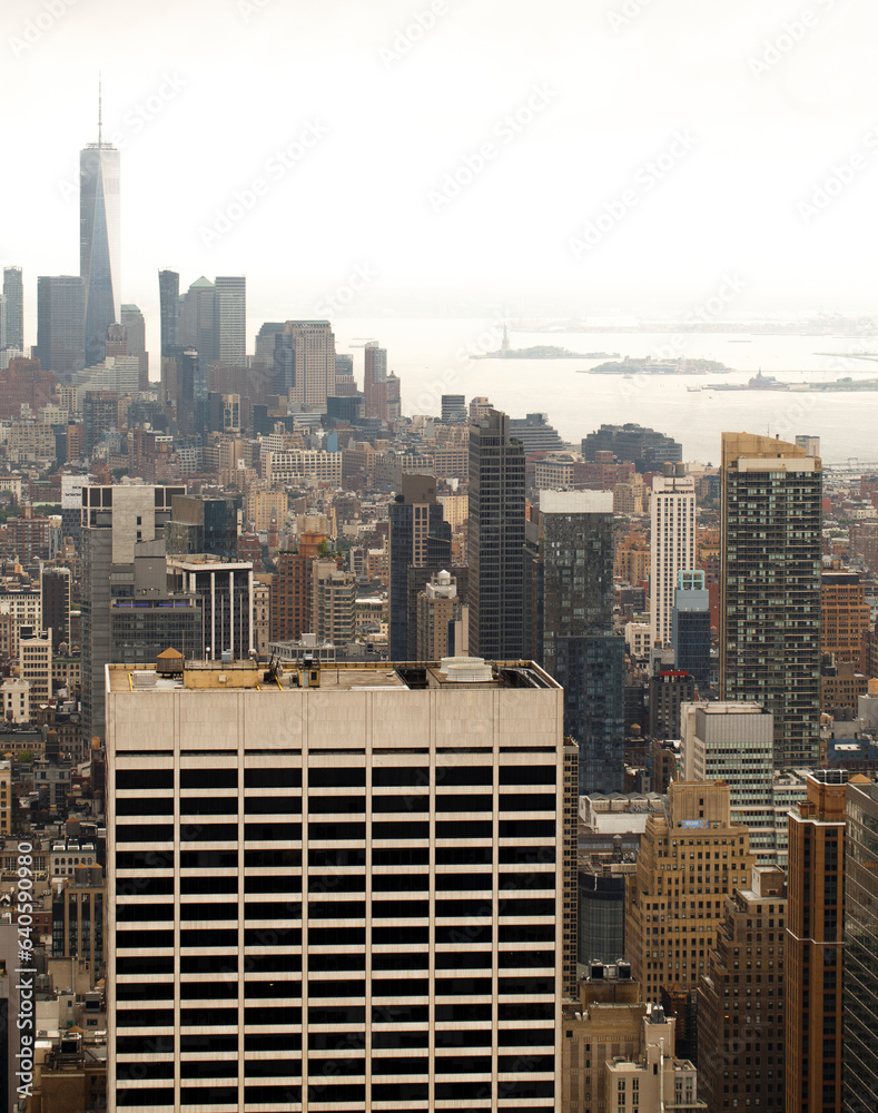 Naklejka premium Skyline of Manhattan from Top of the Rock. New York, USA