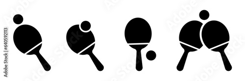 Ping pong vector icons