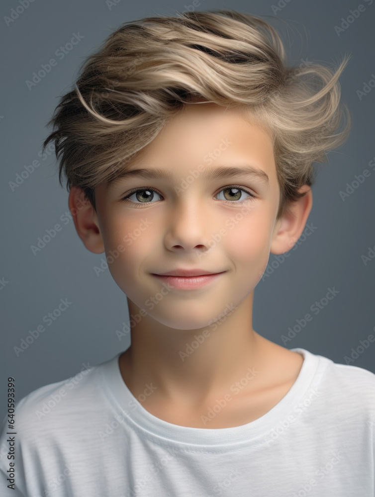 Pure Happiness: Vibrant Child's Portrait in Soft Tones, Generative AI Pure Happiness: Vibrant Child's Portrait in Soft Tones, Generative AI