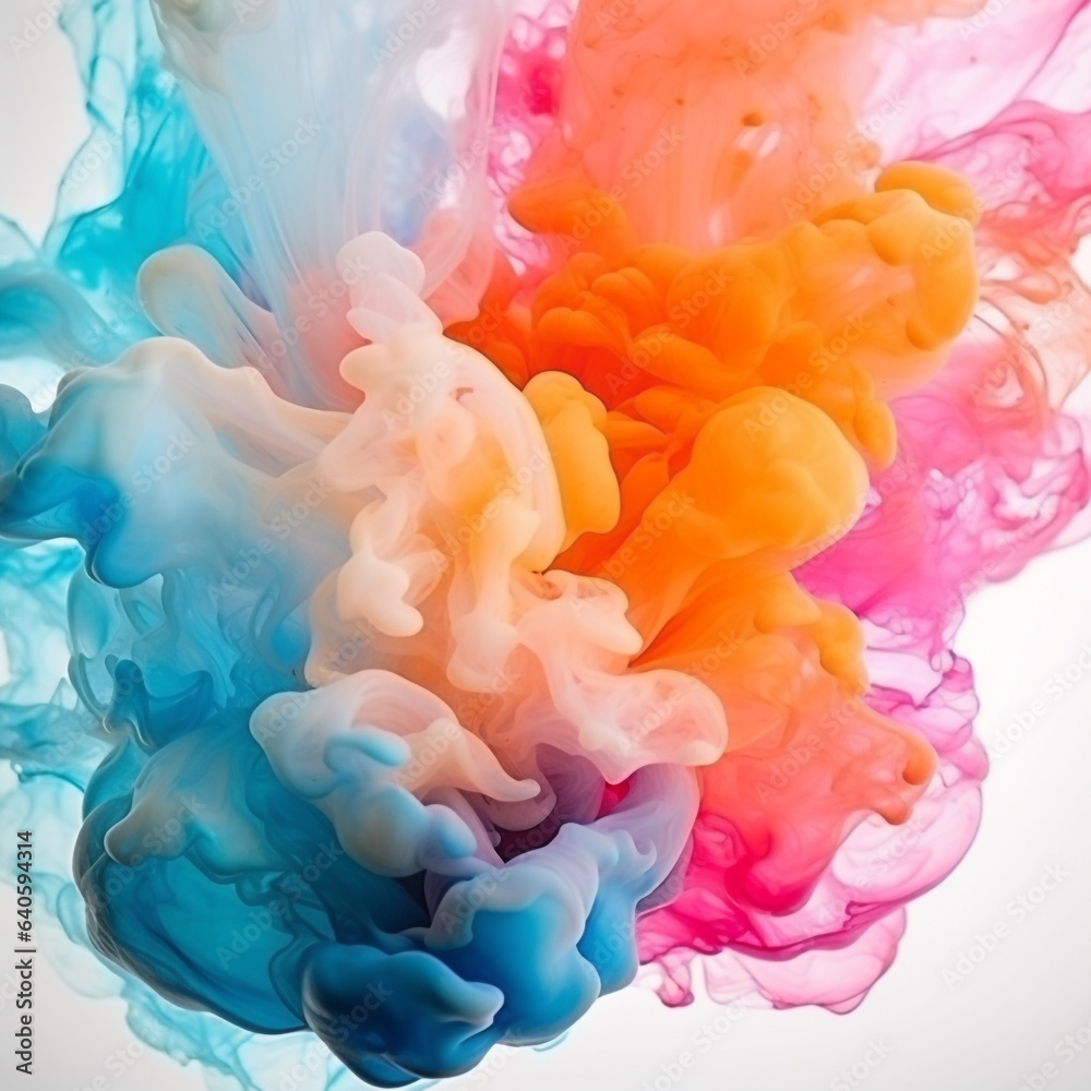 Fototapeta premium colorful liquid on white background made with Generative AI