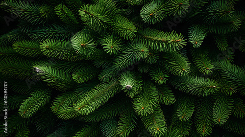 Christmas Fir tree brunch textured Background. Christmas tree branches green texture  no decorations.